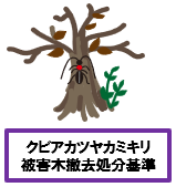 クビアカツヤカミキリ 被害木撤去処分基準